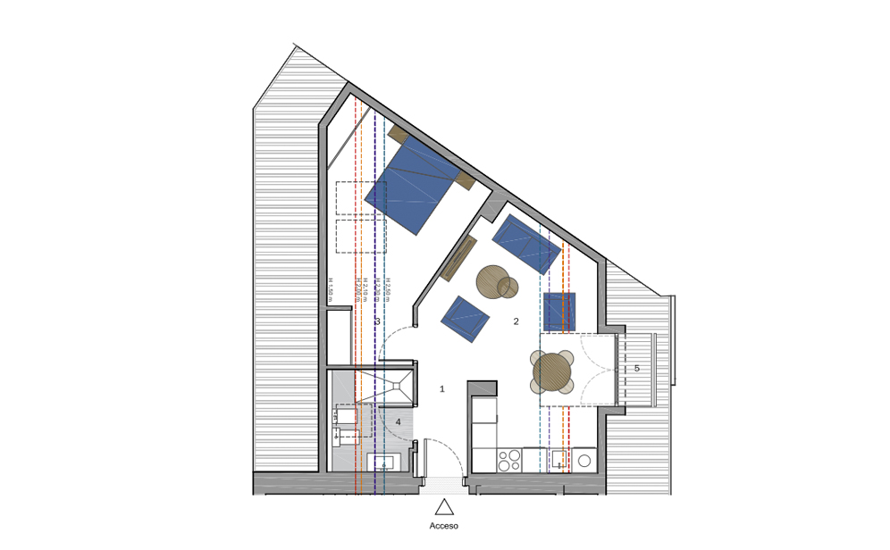 Plano de planta de una casa