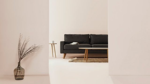 Salón con estilo minimalista
