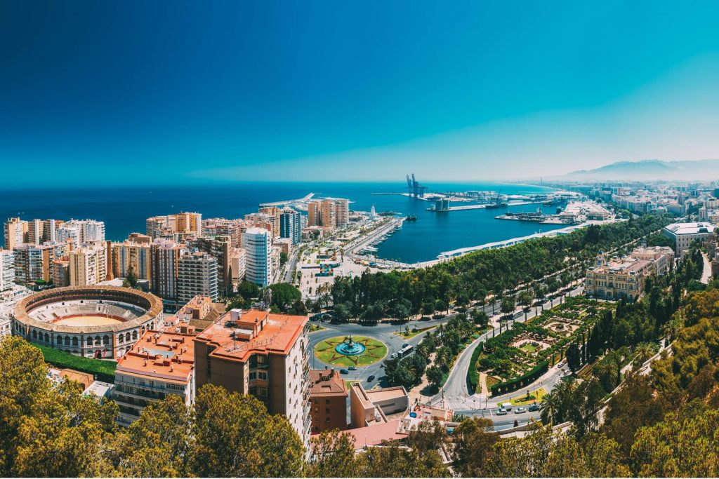 La ciudad de Málaga vista desde el mirador de Gibralfaro