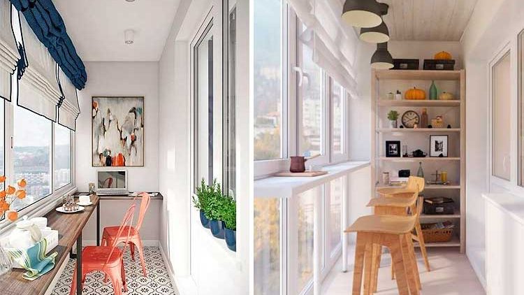 Cocinas decoradas con barras de cocina junto a las ventanas