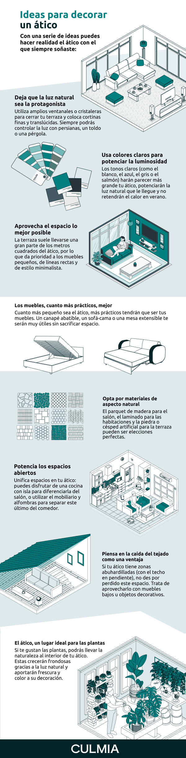 Recomendaciones para decorar un ático