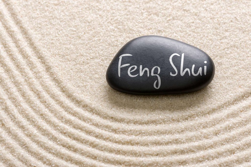 Feng Shui escrito en una piedra