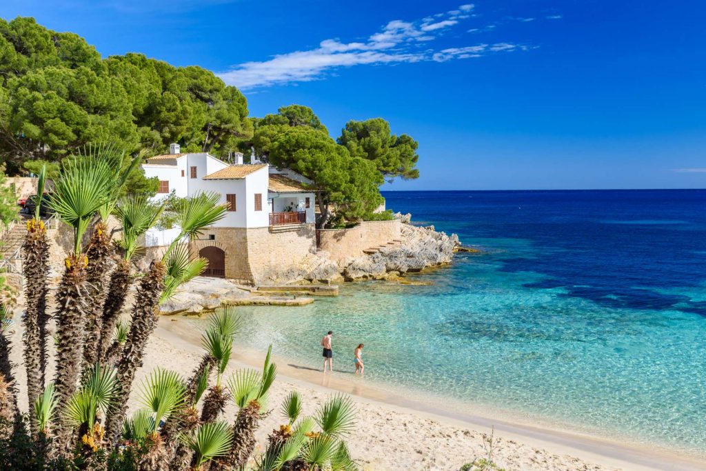 Imagen de una de las playas exclusivas y únicas de Mallorca 