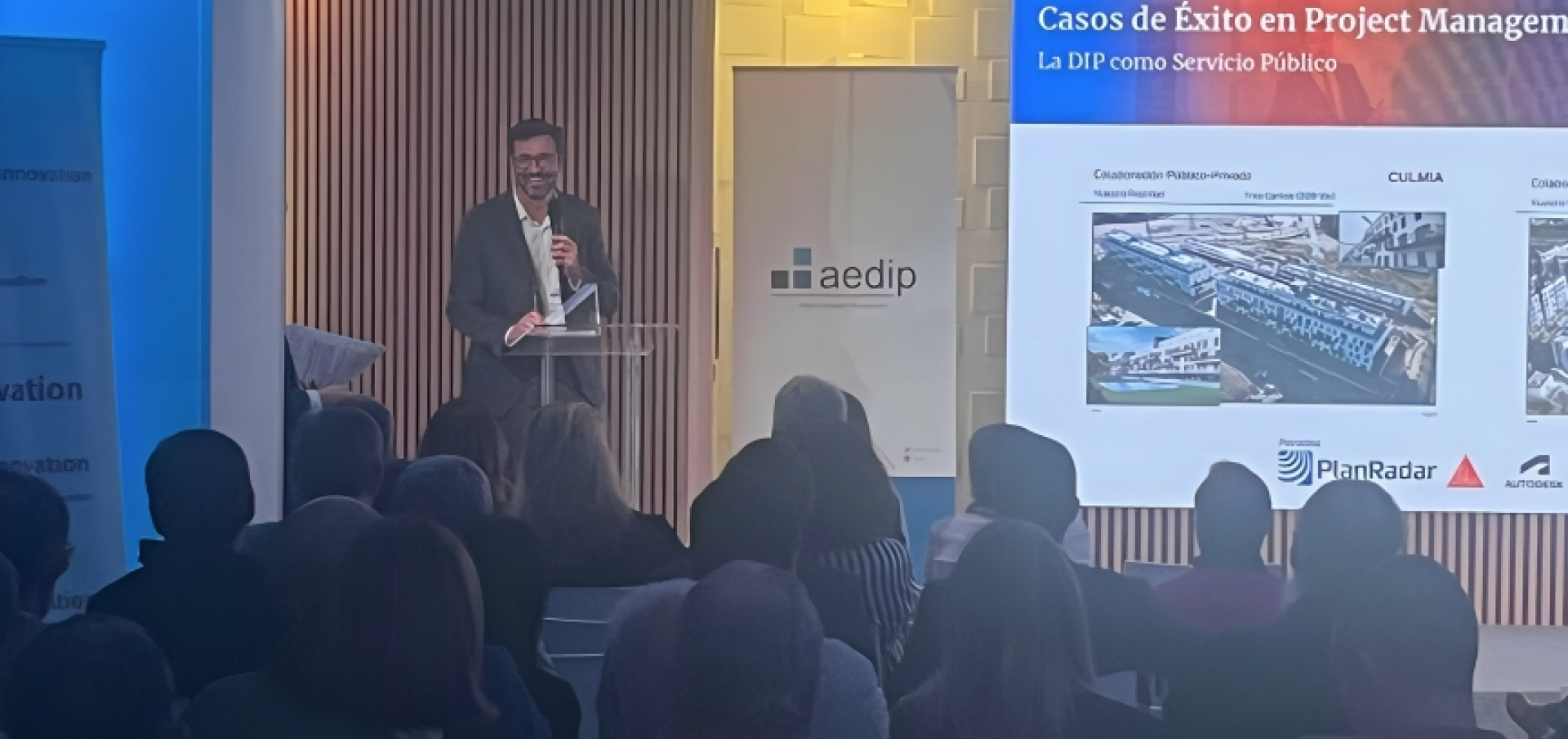 Andrés Rituerto, recogiendo el galardón por el Plan Vive