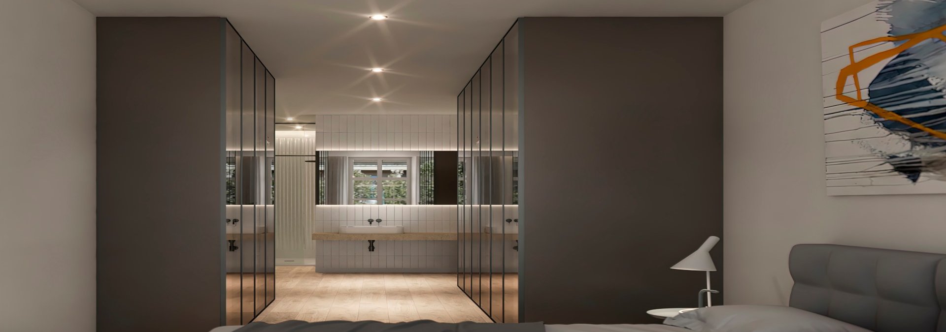 Dormitorio principal con amplios armarios y baño