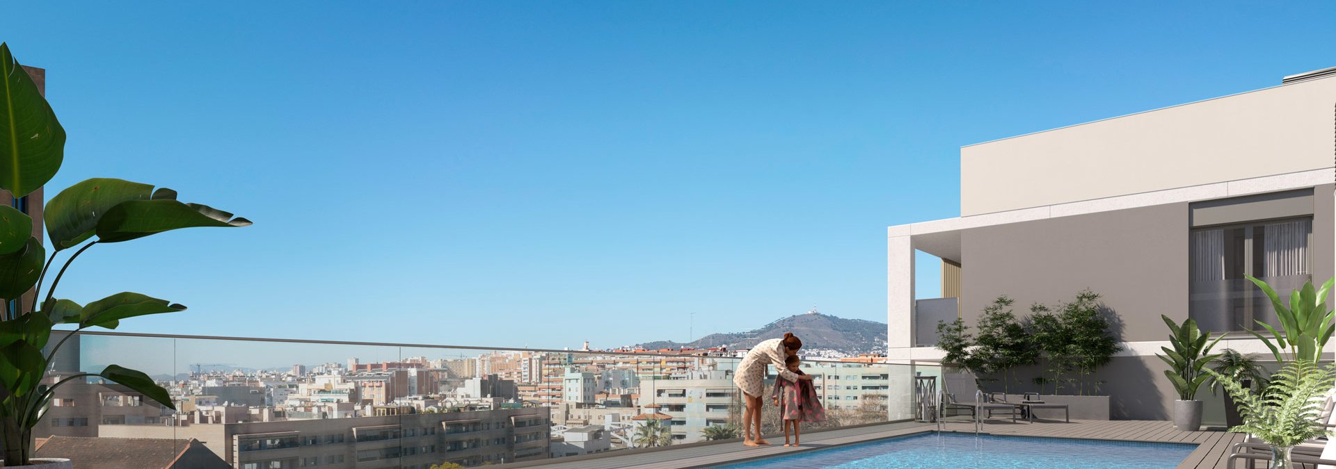 Piscina ático Themis Riera en Barcelona