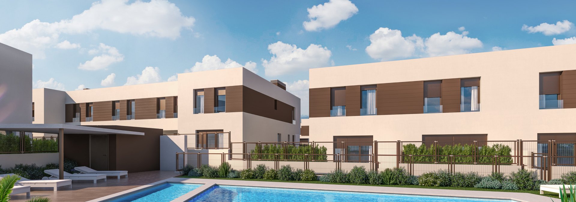 Viviendas con piscina comunitaria en Maestral Rocafort Valencia