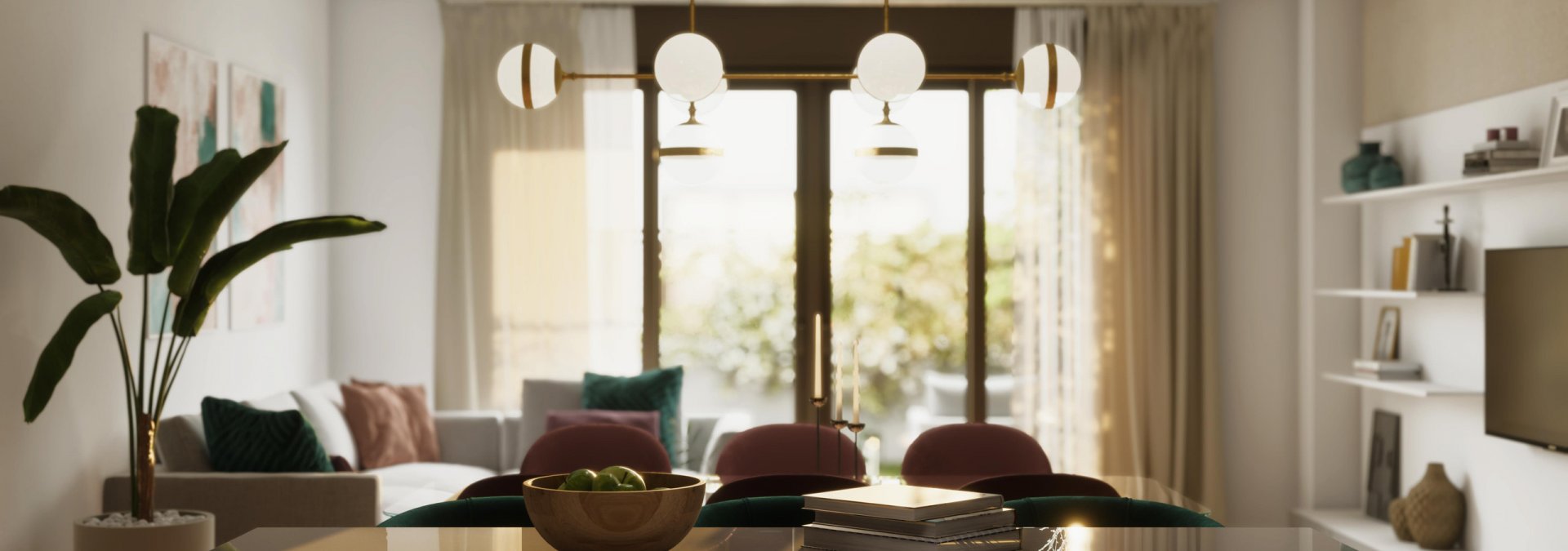 Cocina abierta al salón de Maestral Rocafort