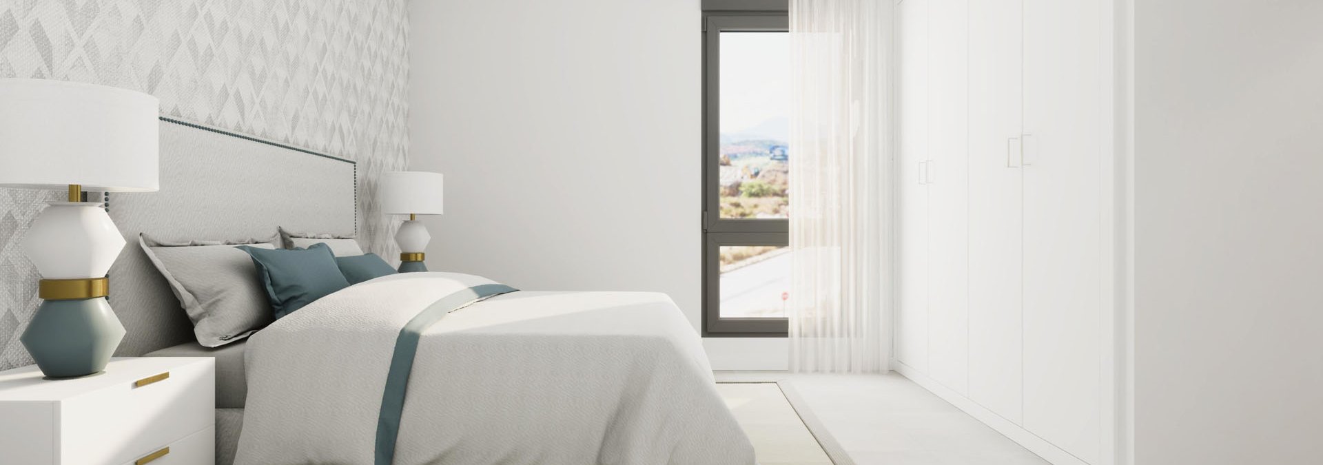 Dormitorios amplios obra nueva Estepona
