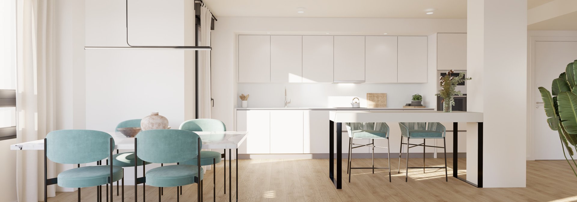 Salón amplio con cocina Arbeyal IV