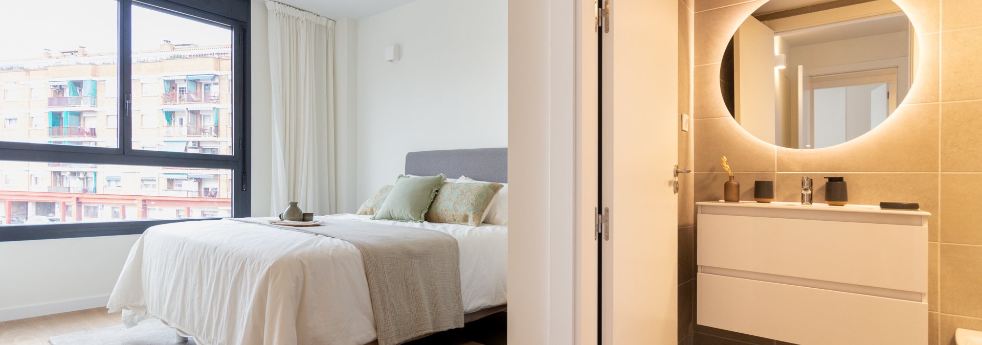 Dormitorio principal y baño Mollet