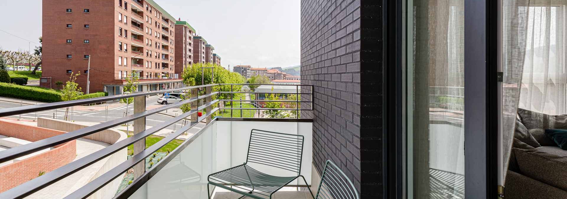 Terraza piso piloto Culmia Aritzatxu Berdea