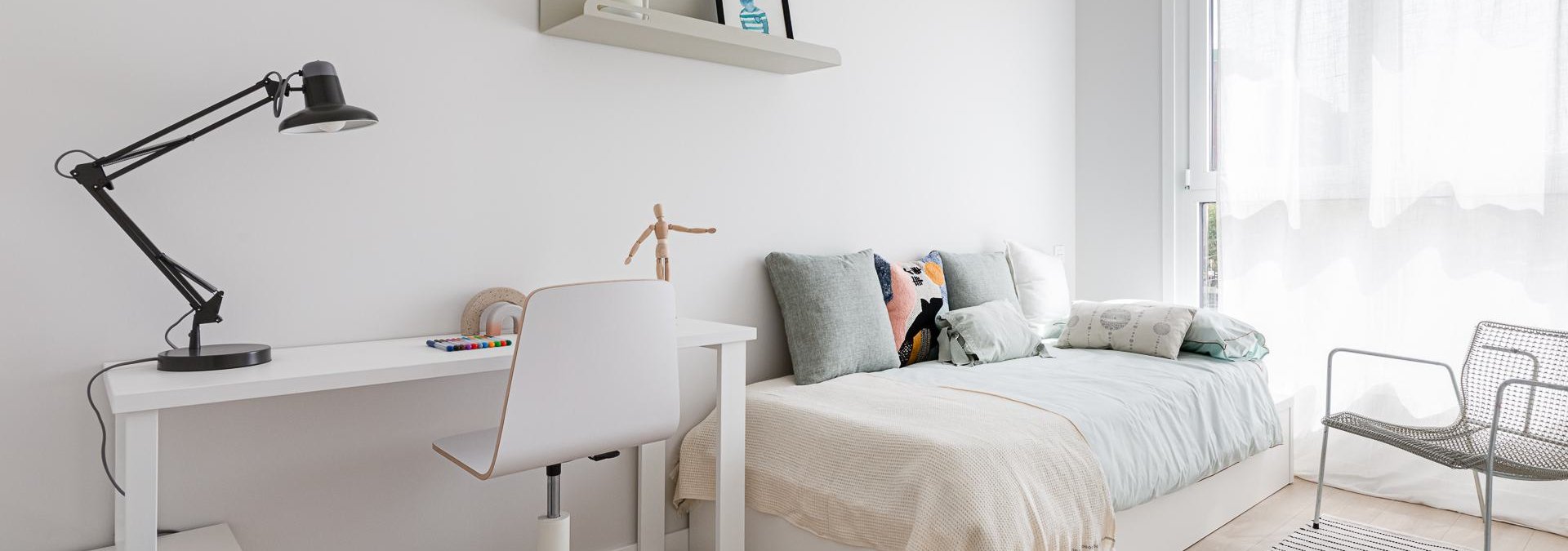 Dormitorio estudio Culmia Aritzatxu Berdea