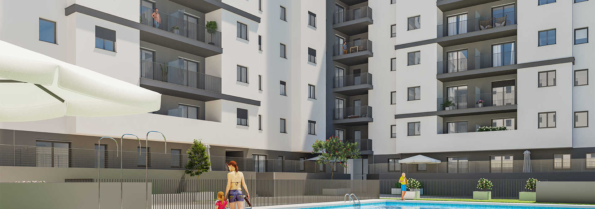 Obra nueva en Sevilla Este con piscina