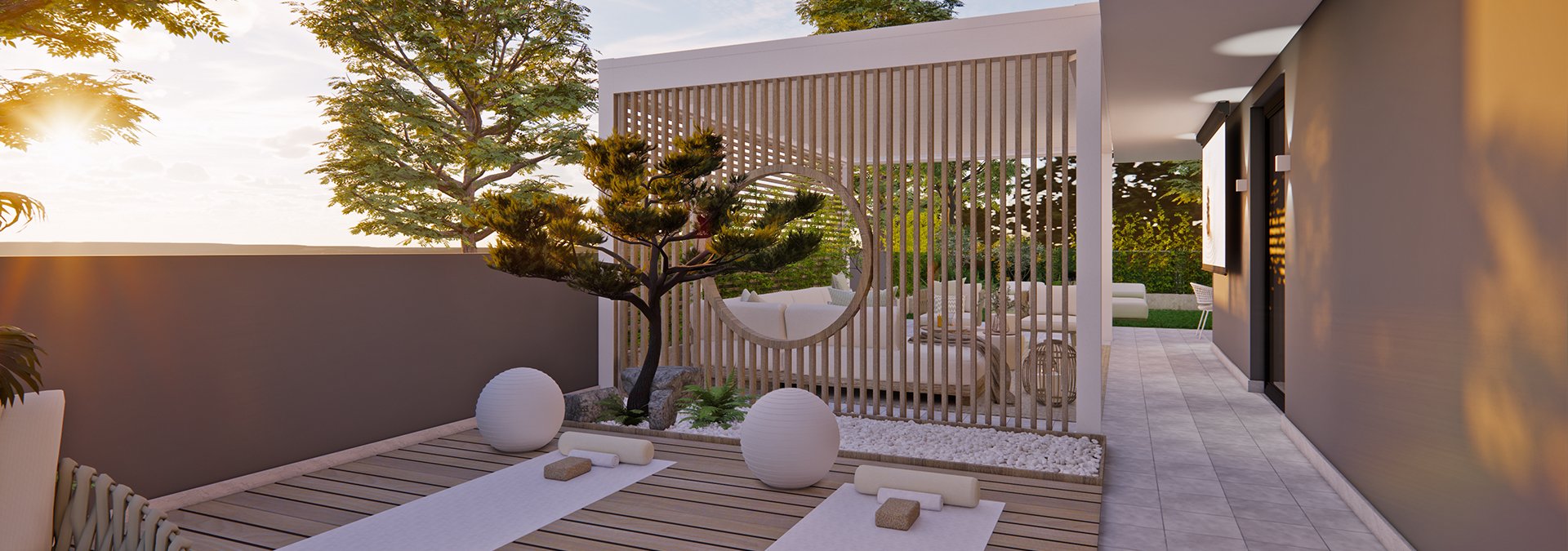 viviendas con jardín privado sitges