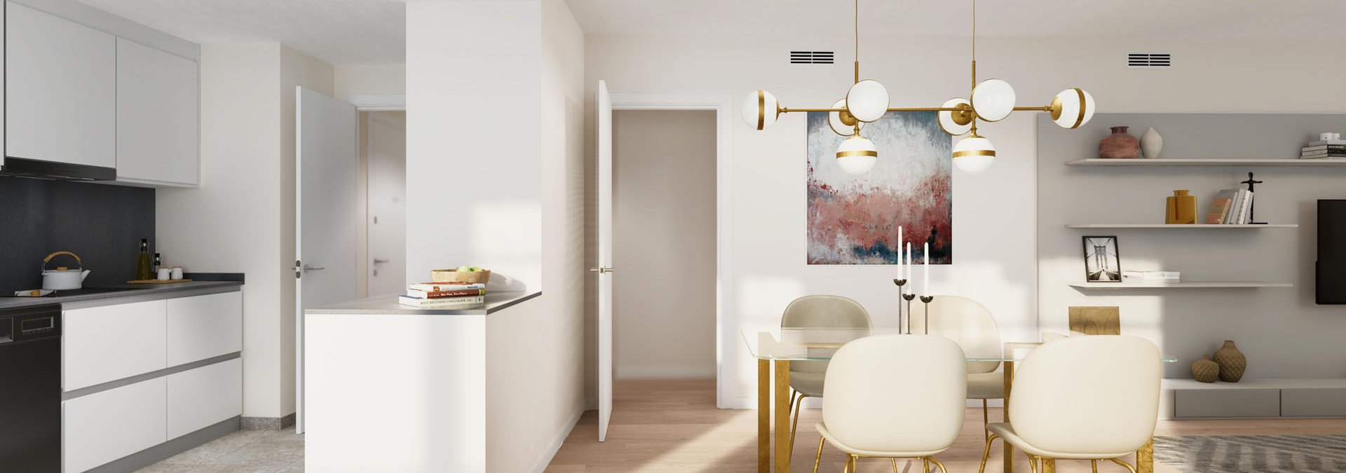 Salón y cocina Culmia Odelania Huelva