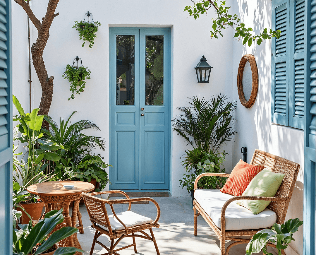 beautiful santorini garden 1