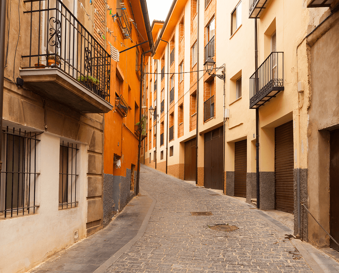 street spanish town day teruel
