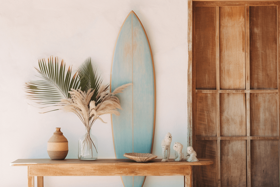 Decoración pared de una casa de la playa