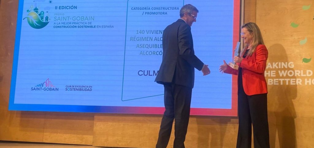 Culmia receives the Saint-Gobain Award for Best Sustainable Construction Practice in Spain for its project 