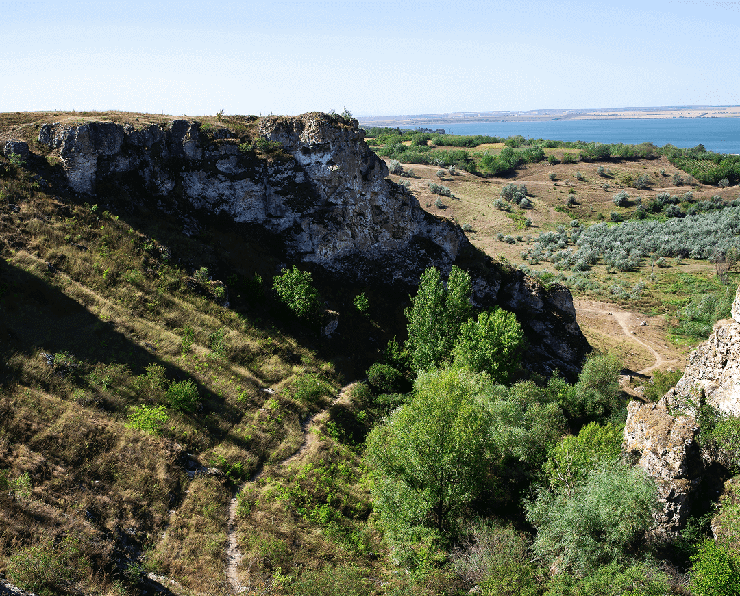 nature moldova gorge with rocky slopes lush trees hiking trail bottom 1 1