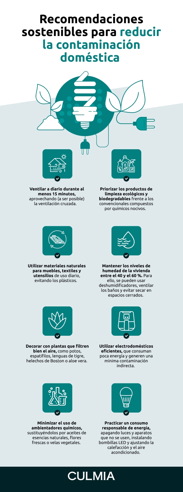 Recomendaciones sostenibles para reducir la contaminación doméstica