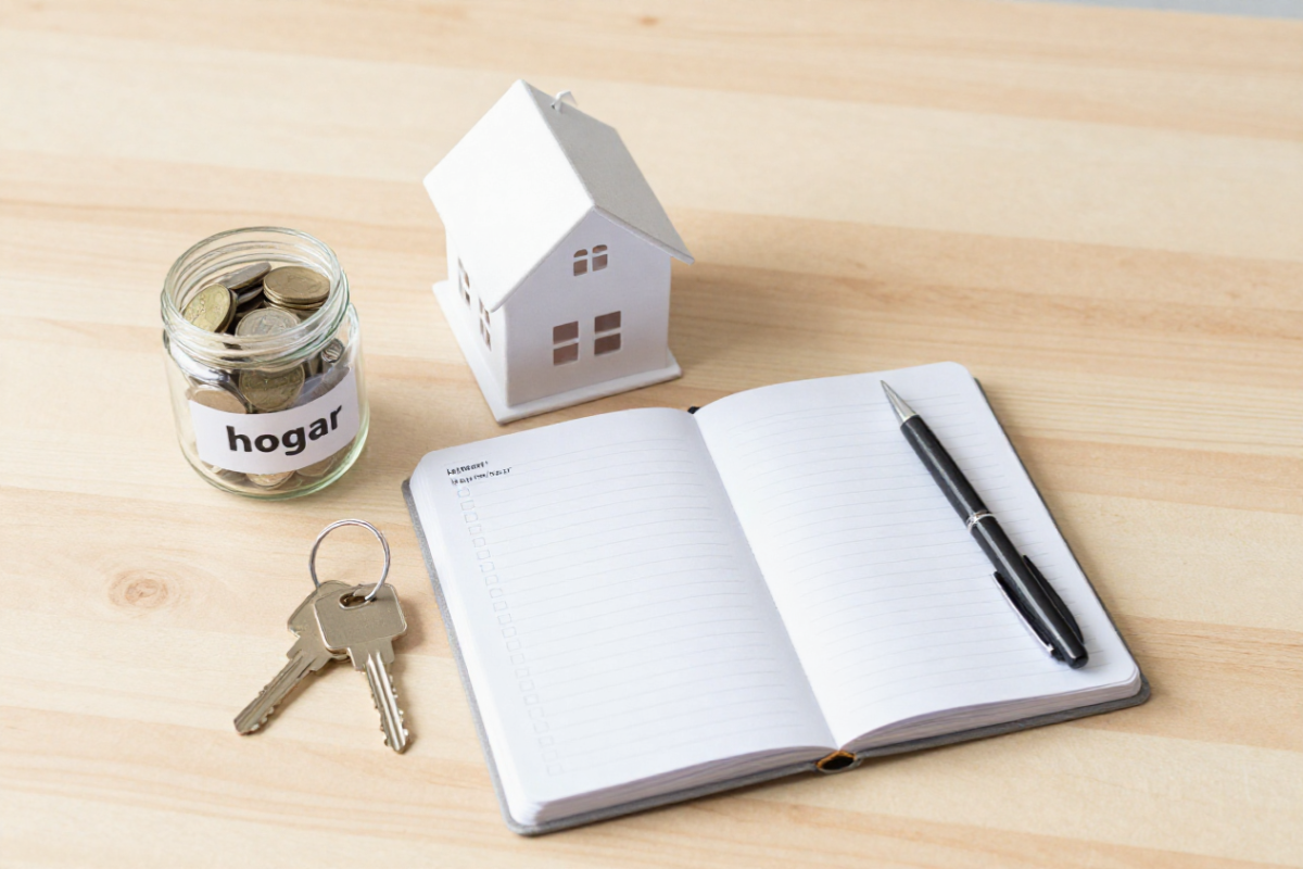 Ayudas estatales para la compra de primera vivienda 4 Tarro de cristal con monedas y la etiqueta