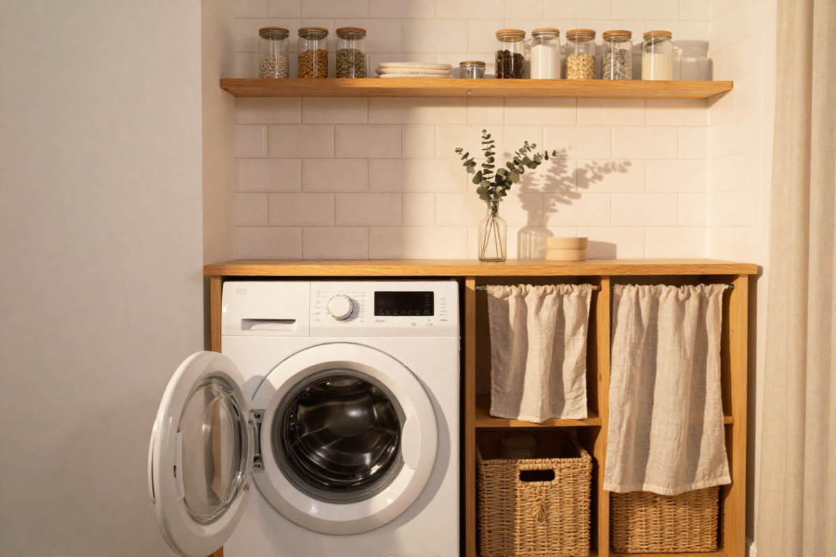 Ideas prácticas y estilosas para la decoración de un lavadero pequeño 5 3